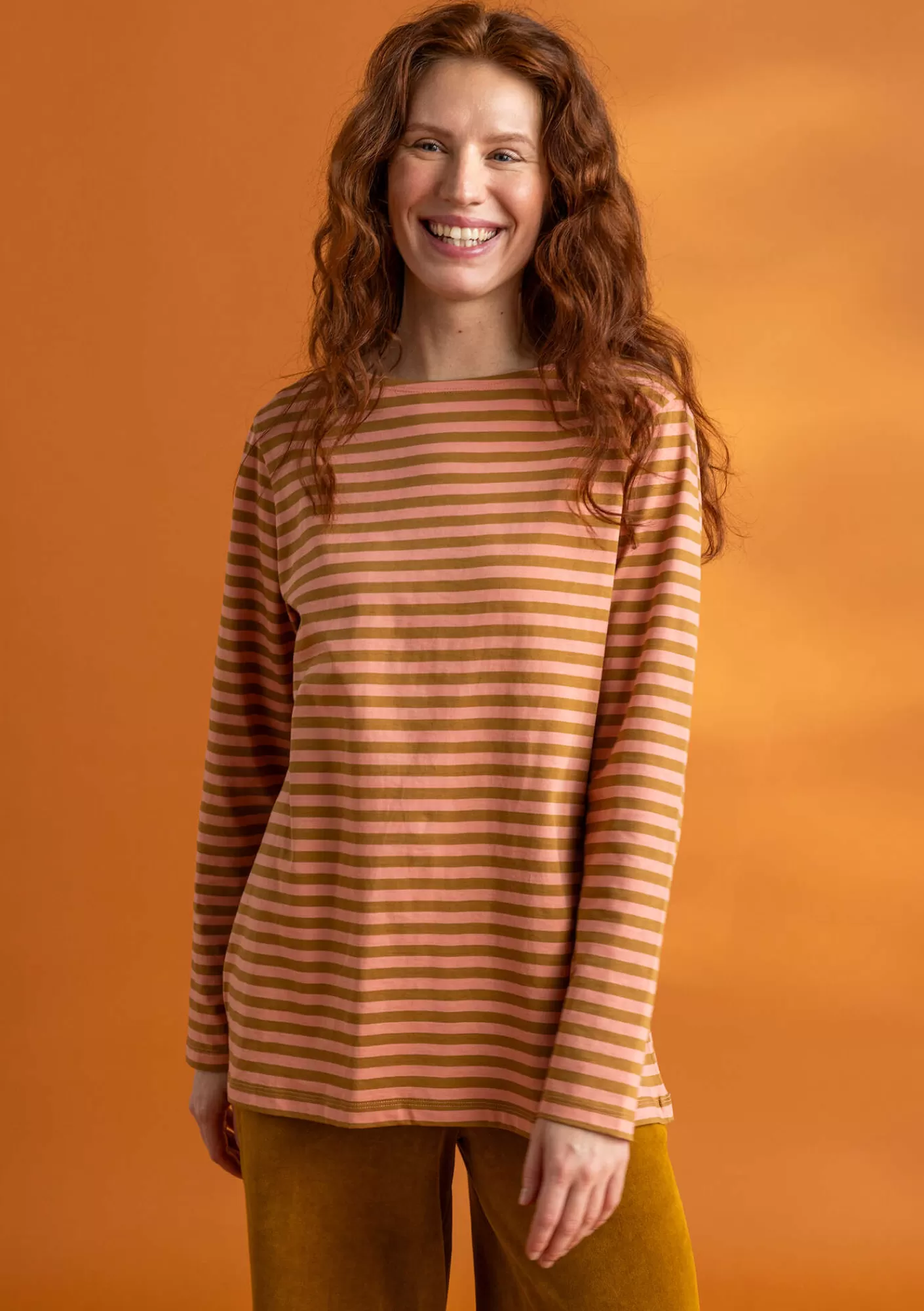 Pullover & Shirts^Gudrun Sjödén Basic-Streifenshirt aus Bio-Baumwolle Curry-lilie