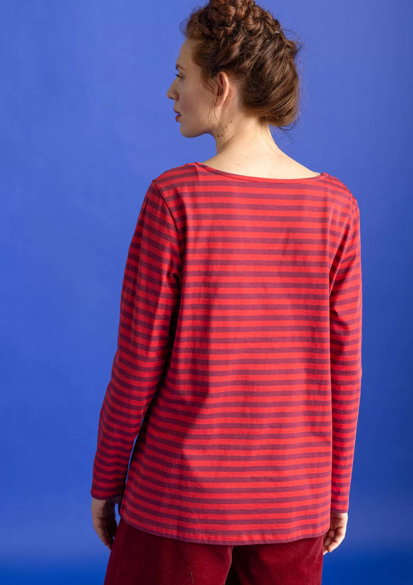 Pullover & Shirts^Gudrun Sjödén Basic-Streifenshirt aus Bio-Baumwolle Purpur-walderdbeere