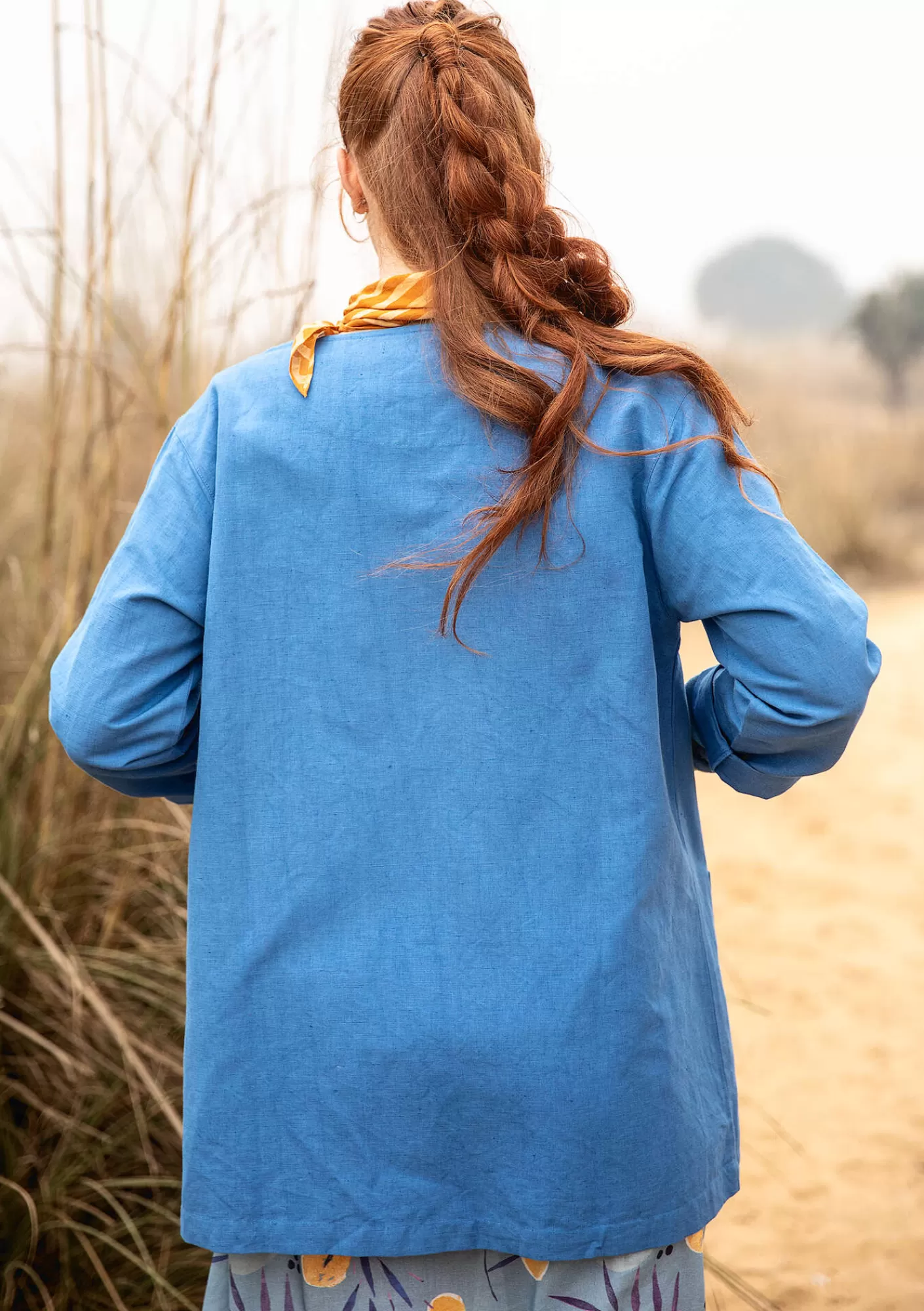 Jacken & Mäntel^Gudrun Sjödén Jacke aus Leinen/Bio-Baumwolle Leinenblau