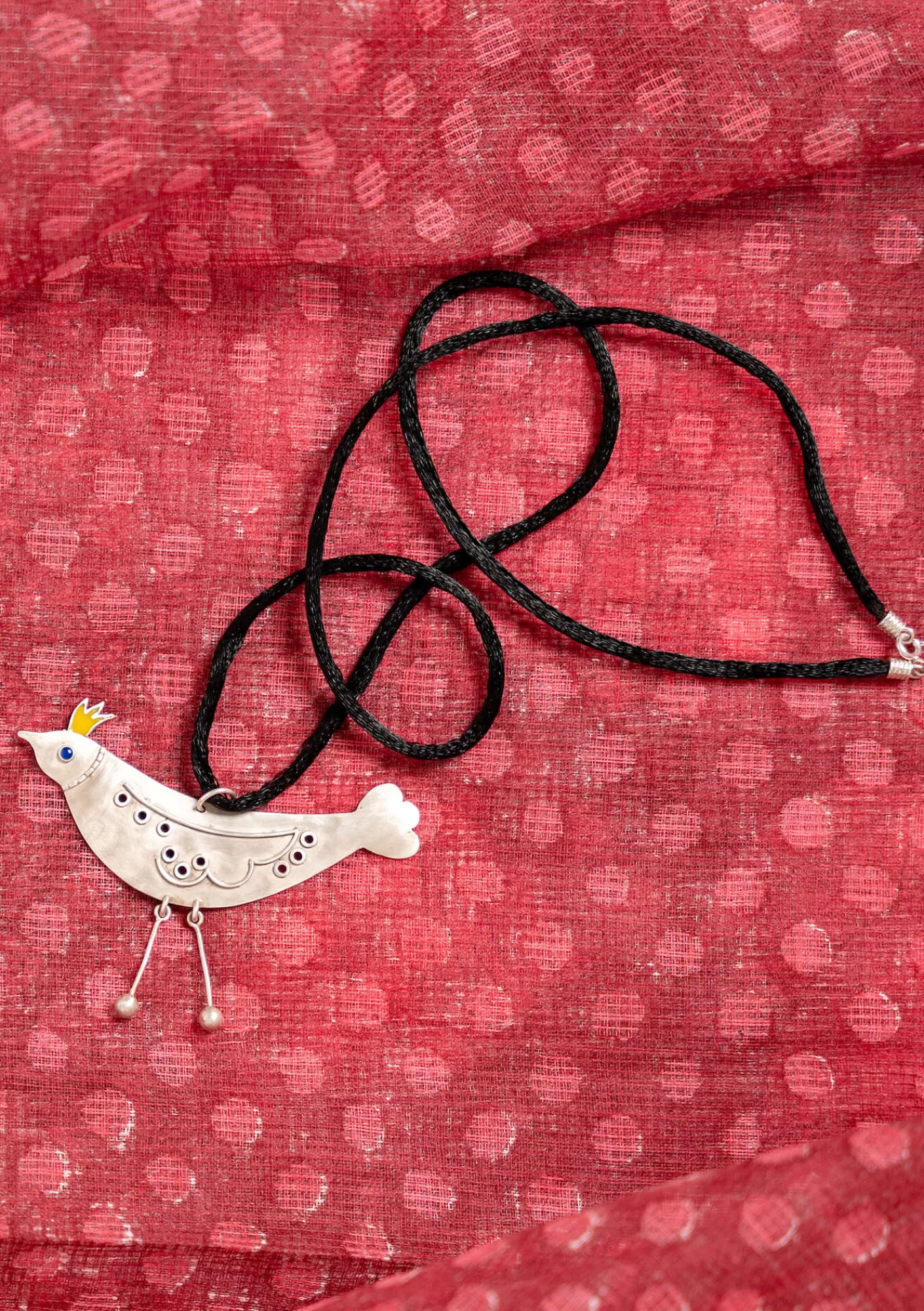 Accessoires | Schmuck^Gudrun Sjödén Kettenanhänger „Bird“ aus Silber