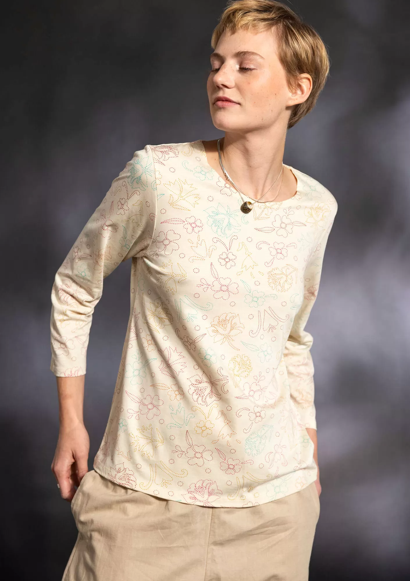 Pullover & Shirts^Gudrun Sjödén Shirt „Carmen“ aus Bio-Baumwolle/Modal Vanille