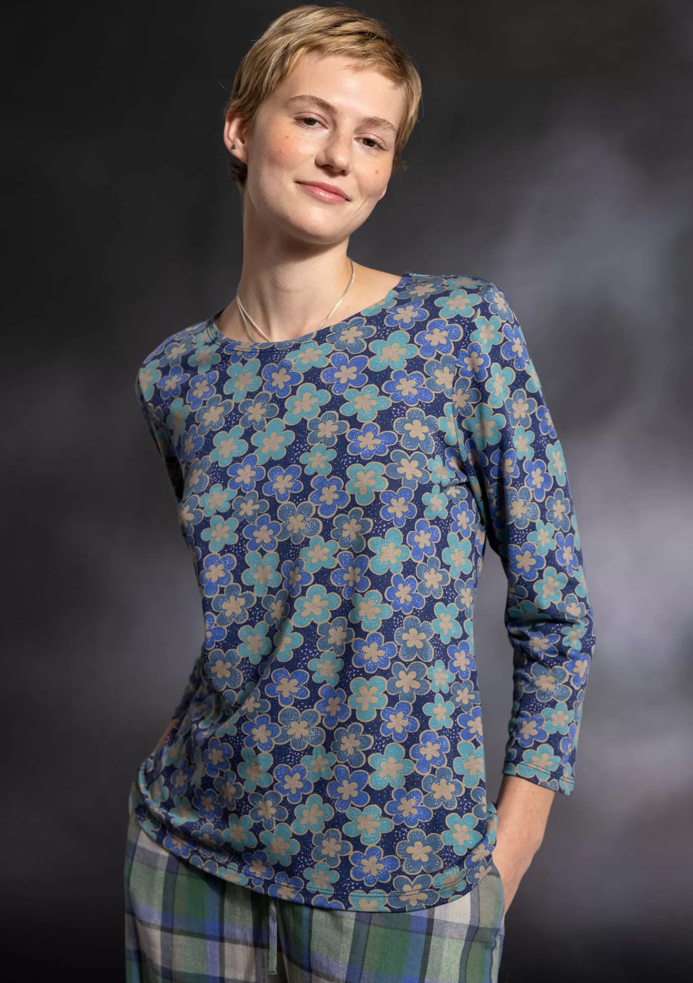 Pullover & Shirts^Gudrun Sjödén Shirt „Mix“ aus Bio-Baumwolle/Modal Kobaltblau