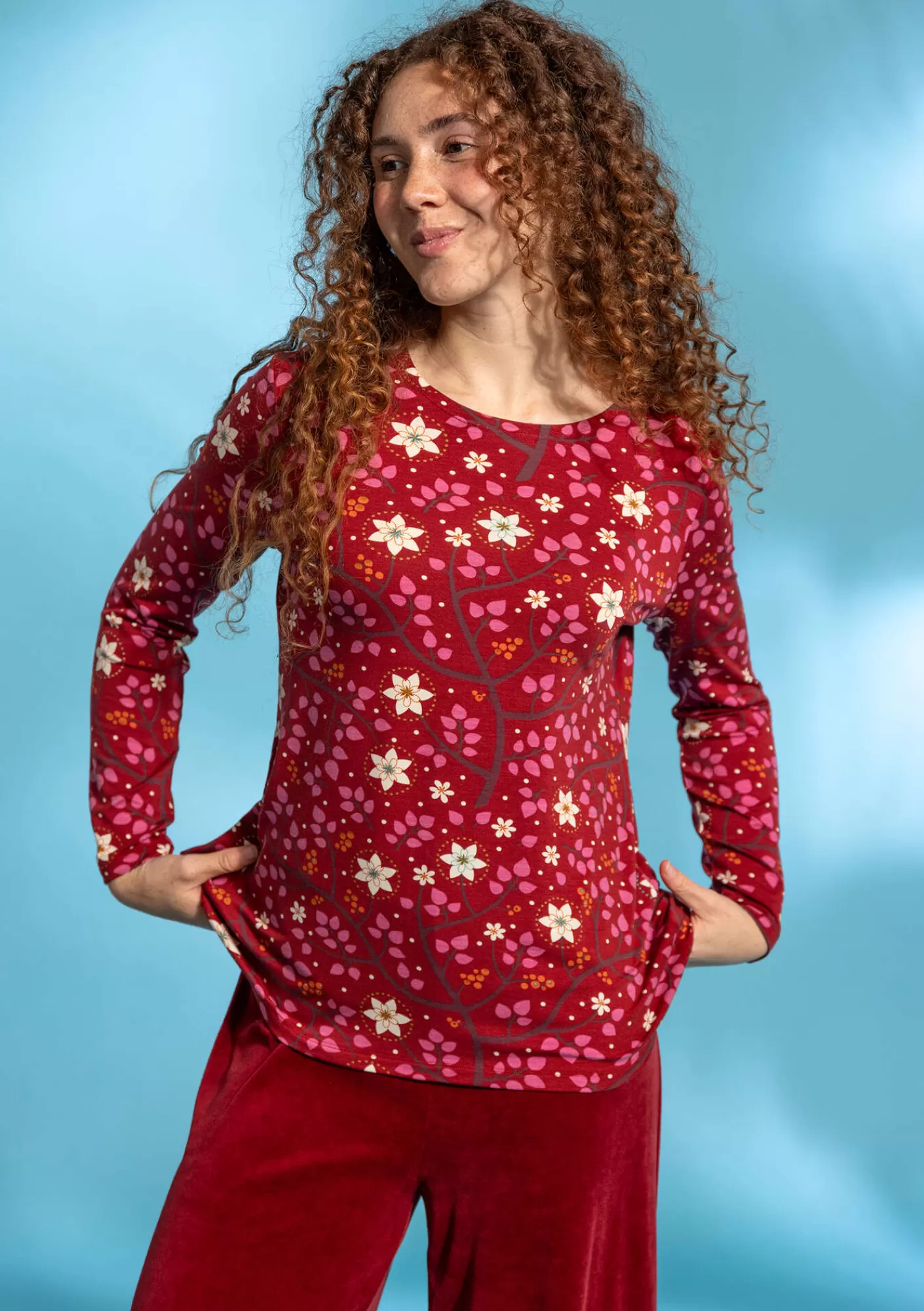 Pullover & Shirts^Gudrun Sjödén Shirt „Rimfrost“ aus Lyocell/Elasthan Moosbeere