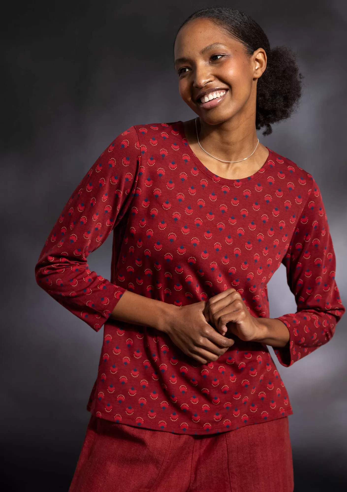 Pullover & Shirts^Gudrun Sjödén Shirt „Sigrid“ aus Bio-Baumwolle/Lyocell Achatrot