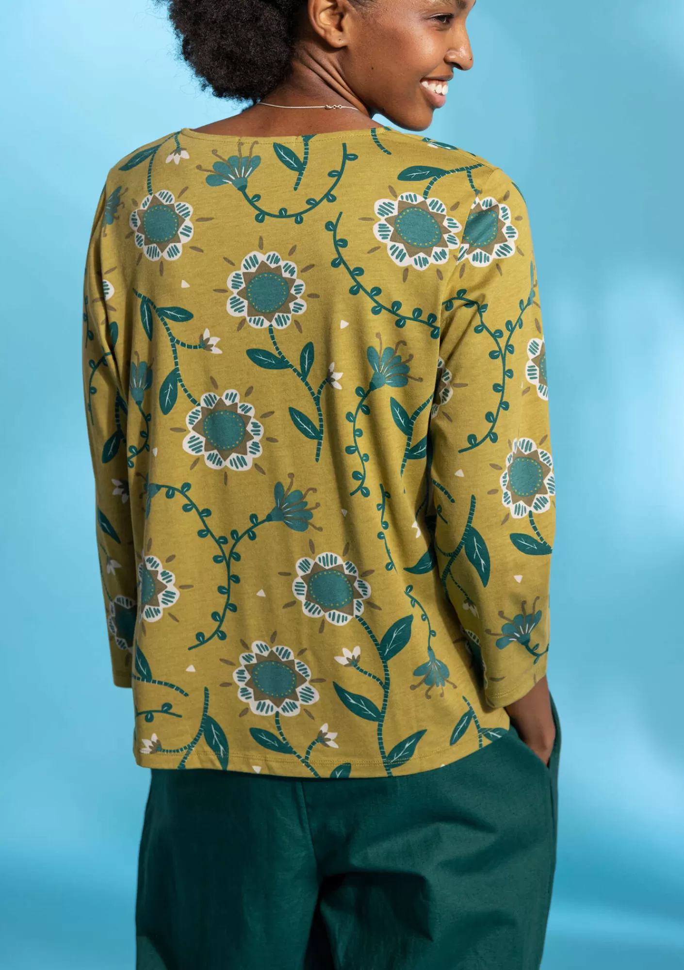 Pullover & Shirts^Gudrun Sjödén Shirt „Strandglim“ aus Bio-Baumwolle/Modal Olive