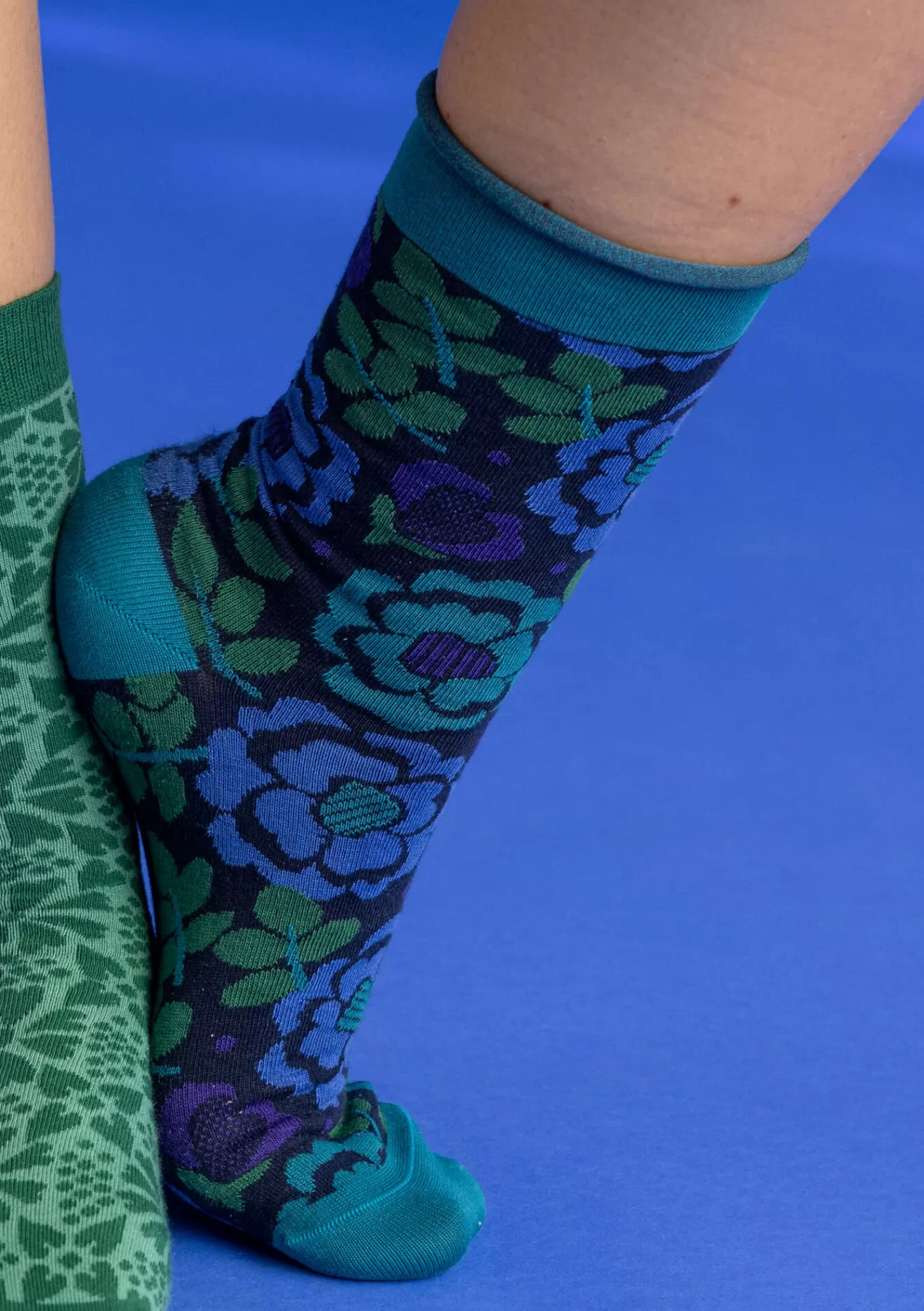 Accessoires^Gudrun Sjödén Socken „Astrid“ aus Bio-Baumwolle Dunkelindigo