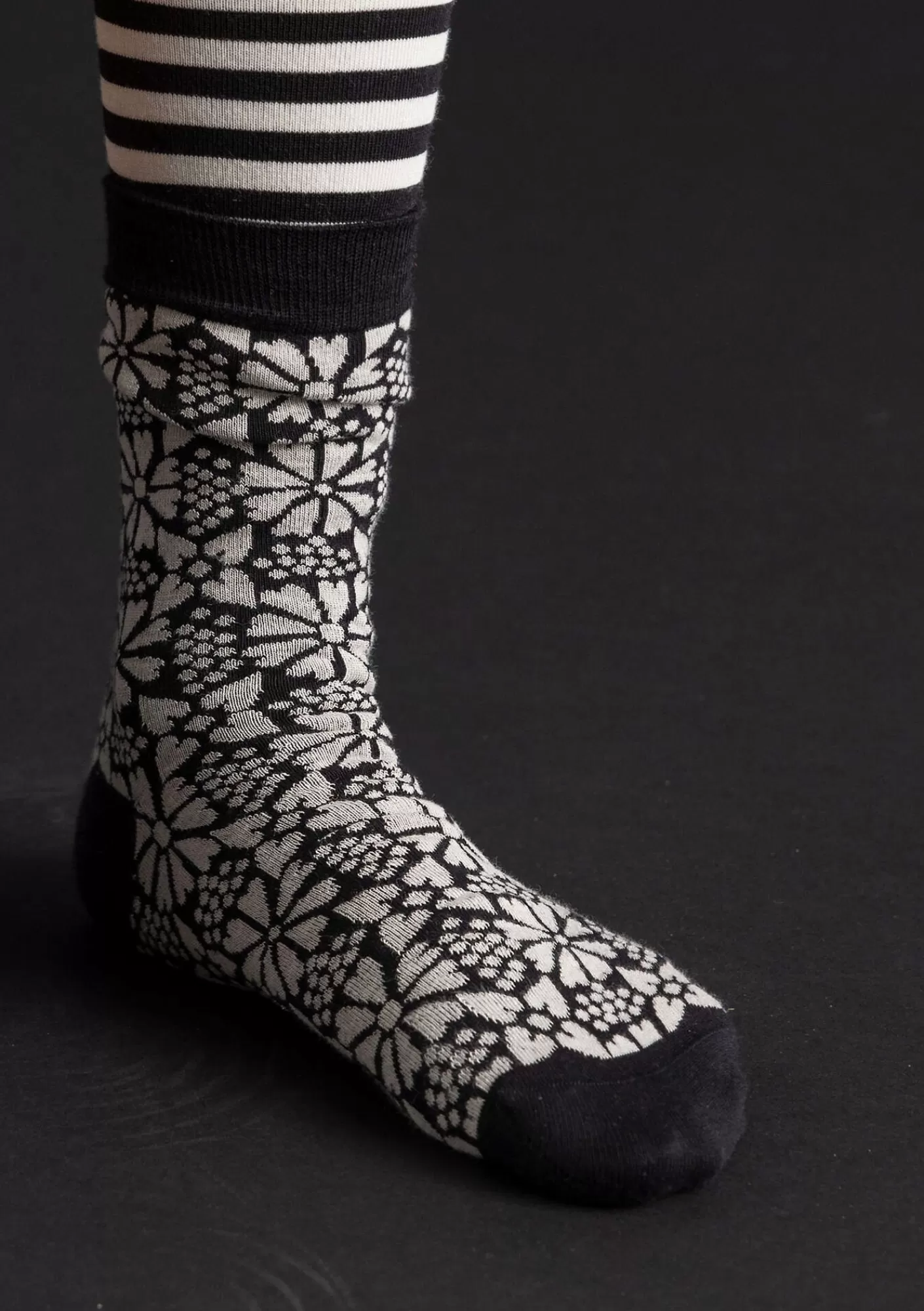 Accessoires^Gudrun Sjödén Socken „Freja“ aus Bio-Baumwolle Schwarz