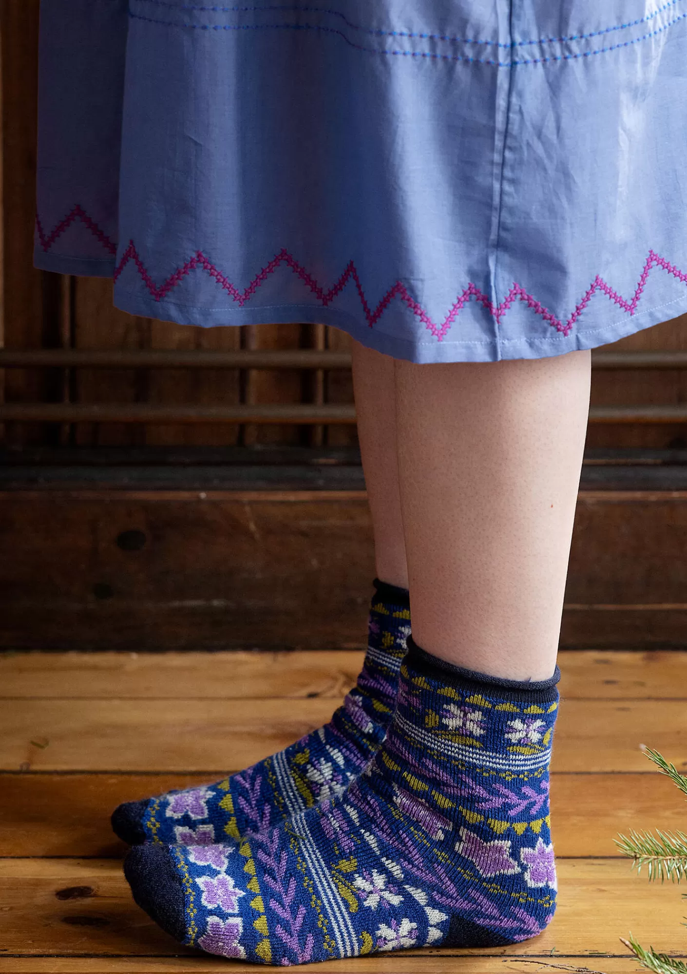 Accessoires^Gudrun Sjödén Socken „Twinkle“ aus Wollfrottee Brillantblau