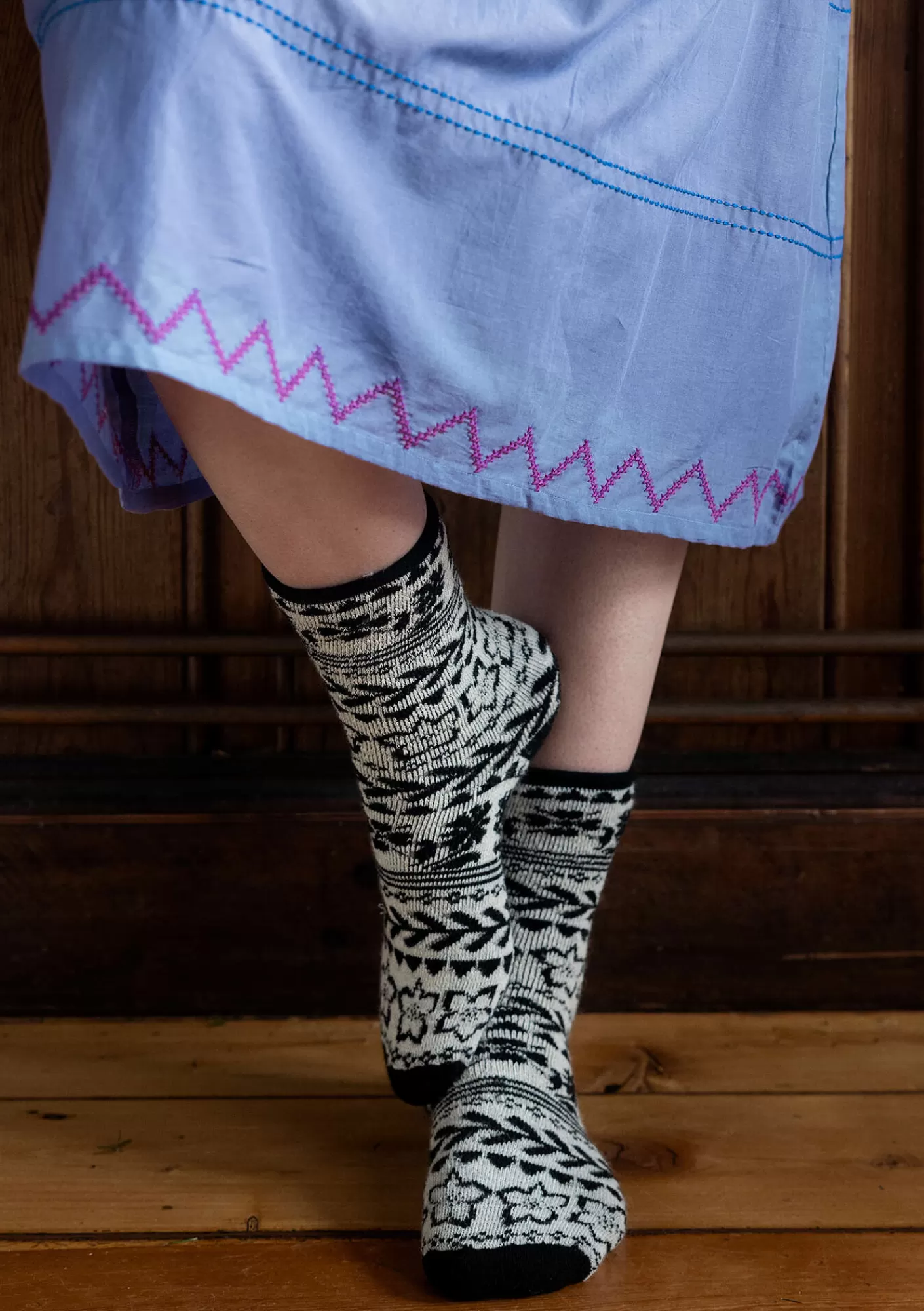 Accessoires^Gudrun Sjödén Socken „Twinkle“ aus Wollfrottee Schwarz