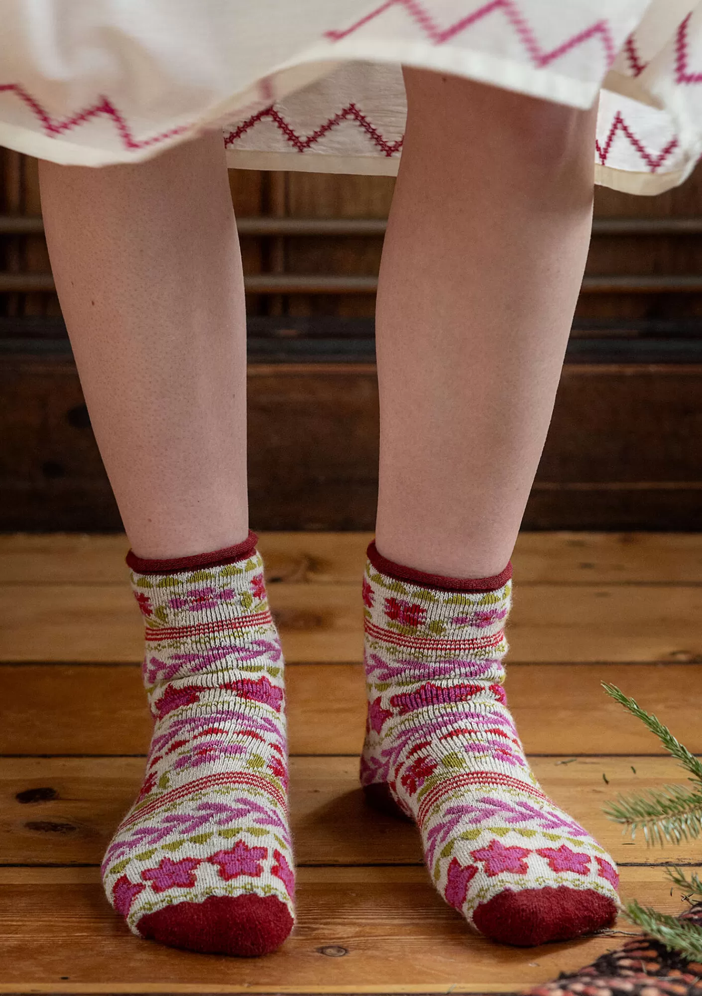 Accessoires^Gudrun Sjödén Socken „Twinkle“ aus Wollfrottee Ungebleicht